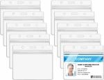 Shining Zon Transparent and Clear Plastic for PVC ID Card Badge Holder, Horizontal Style with Zip Lock Seal | Waterproof with Extra Thickness for Office, Schools and Colleges (Horizontal Pack Of 100)