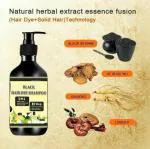 NYALKARAN Black Hair Shampoo, Hair Dye Shampoo, Black Hair Dye Shampoo for Gray Hair, Darkening Shampoo,Reverse Grey Hair, Fast Hair Dye, for Women Men Cover Gray White Hair, Restore Shiny Hair