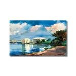 Tamatina Multicolor Realism Art Salt Kettle Bermuda By Winslow Homer Canvas Painting - 48X29 Inch