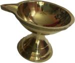 T-KA108 Brass Table Diya  (Height: 3.5 inch)