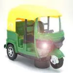 KTRS ENTERPRISE Bump and Go Auto Rickshaw Toy with Sound, Flashing Light & 360 Degree Automatic Rotate