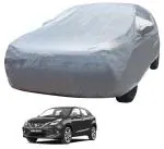 Auto Hub Car Body Cover Compatible with Maruti Suzuki Baleno (Model-2022-Till Date) with Mirror Pockets, Triple Stitched, Water Resistant Car Cover, Metallic Silver
