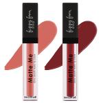 Fizzy Fern Long Lasting Matte Liquid Lipstick,Transferproof, Smudge Proof, ( 7 - Nude Nirvana + 24 - Respberry Whisper, Each 6 ML)