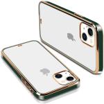 ERIT Chrome case for iPhone 13 | Transparent case | Chrome case | Electroplating case Cover for Transparent -(Green Border)