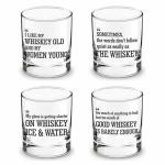 Ek Do Dhai Quote Whiskey Glass set of 2 300ml