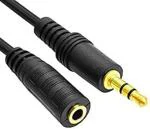 Hybite Black Male To Female 5 Meter Stereo Aux Extension Cable For Home Theatre