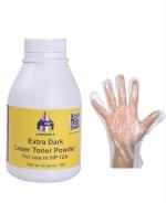 Svm Refill Toner Powder With 2 Hand Gloves For Cartridge Model 12A, 15A, 49A, 53A, 05A, 80A, 55A, 42A, 51A, 96A, 16A, 82X, 43X - 100 g