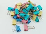GOLD LEAF 25mm Metal Assorted Color Binder Clips for Holding Paper ,Note Pad,Home Tool,Office Supply,School Project (Pack of 48Pcs)
