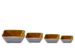 Caffeine Mustard Stoneware Serving Bowl (Set Of 4pc)