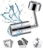 MEXFO 720 Degree Rotatable Faucet Sprayer Head, Universal Splash Filter Faucet Head with Durable Copper Anti-Splash Tap Booster Shower and Water Saving Faucet for Kitchen Steel Water Sink Kitchen (PACK OF 1)
