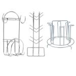 Oc9 Stainless Steel Cup Stand & Glass Stand & Chakla Belan Stand for Kitchen