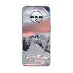GADGETSWRAP Printed Vinyl Skin Sticker for Oneplus 7T - time lapse photography of curved road with vehicles passing