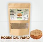 Organic Anand | 100% Natural & Pure Vegetarian Moong Dal Papad No Artificial Flavors | Traditional Taste, Homemade Moong Papad | preservative free Authentic | 200 gm