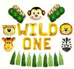 My Party Suppliers 1st Birthday Boy Wild Theme Decorative Foil Balloons