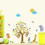 Decal O Decal Baby Animals Playing in Jungle