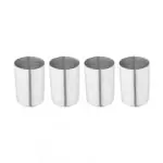 Omega IVY Stainless Steel Matte Finish Amrapali Glass Set - 4 Pcs, 350 ml