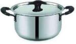 PNB Kitchenmate Stainless Steel Steel, Black Stew Pan 23.5 Cm 23 Cm Diameter With Lid 4.3 L Capacity
