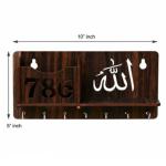 VASTVA Beautiful 786 Wooden Home House Design Wood Wall Hanging Key Holder Hanger Decorative