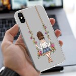 Emble Designer Clear Tranperant Silicone Case For IPhone XS -Design A28 ( TPU | Soft , IPhone XS | Multicolor )