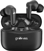 grooves Ultra Wireless Earbuds, Bluetooth 5.3 Headphones 20Hrs Playtime Earphones, TWS in Ear Stereo Headset Built-in Mic for iPhone/Android (Black)