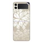GADGETSWRAP Printed Vinyl Skin Sticker for Samsung Galaxy Z Flip 3 - White Flower Art