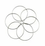 SATYAM KRAFT 6 Pcs Metal Ring For Dream Catcher Macrame Floral Hoop Wreath Craft for Balcony, Garden, Cafe Decoration other DIY Projects handicrafts Decoration Wall Hanging Craft (6 Pieces) (Silver,5 inch)