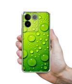 Casotec Green Bubbles Design Printed Silicon Soft TPU Back Case Cover for iQoo Z7 Pro 5G / Vivo S17E 5G