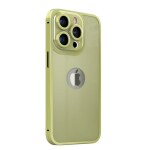 MALIRAJ iPhone 14 360 Degree Cover - Titanium Alloy Ultra Thin Metal Case with Camera Protection Yellow