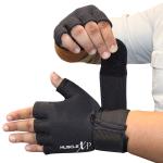 MuscleXP Maestro-Wrap Fitness Workout Gym Gloves, Lightweight, Heavy Duty, Adjustable Wrist Closure, For Weight Lifting, Fitness Training, Non-Slip, Breathable, Moisture-Absorbing, Unisex (Black)1 Pair