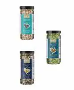 Pro Bono SUPERFOOD Roasted and Salted Sunflower (150 gm),Pumpkin(150 Gms) and Mix Seeds (180gm) Rich in Vitamin E, Good for Cholesterol, and Energy Booster.