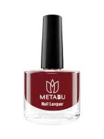 METABU Highly Pigmented and Long Lasting Nail lacquer , Super Glossy Finish , Non-Chipping , Non-Smudging , Cruelty Free, Gel Effect , Quick Drying Nail Polish , 8 ml DARK SHADES, Color - 06 BAM