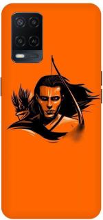 GOLDALPHA Orange, Black Plastic Back Cover For Oppo A54