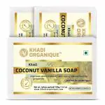 Khadi Organique Coconut Vanilla Soap | Natural & Herbal Handmade Bathing Soap | Khadi Soap