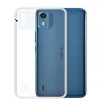 Fastship Rubber Back Cover for Nokia TA-1562 / Nokia C12Pro - Transparent
