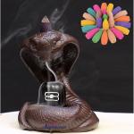 SIGNAMIO Smoke fountain Ceramic Incense Burner with 30 Back Flow Incense Cones- Nag shivling