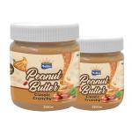 Mukhia Store Peanut Butter Crunchy Chocolate Classic Crunchy-Less Sweetened 700 g (Pack of 2)