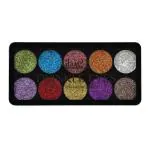 Glam21 Twinkle Eyes Glitter Palette|10 Cream Based Highly Pigmented Shades|Non Sticky Look -13gm-02