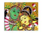 Tamatina Multicolor Religious Art Sita Ram God Unframed Canvas Painting - 24X20 Inch