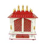 Opperste Industries | Wooden Temple for Home - Puja Mandir for Home Big Size | Home Temple | Wooden Temple | Wooden Mandir | Mandir for Home Big Size (RED)