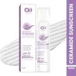 CO LUXURY 1% Ceramide & 2% Vitamin C Sunscreen SPF 50+ PA+++ | One Step Routine for Summer | Non-Greasy, Quick-Absorbing | Zero White Cast | For Women & Men | UVA UVB Sun Protection | 50 grams