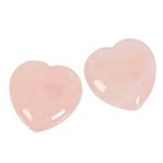 Astroghar Pink Natural Quartz Crystals 30 mm Mini Hearts For Chakra And Reiki Healing (2 Pcs)