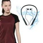 NOYMI Bluetooth Neckband | Wireless Earphone with Mic and Noise Cancellation | Water Proof Headphones with Bluetooth 5.0 | 8 Hrs Music Playtime - 120 Hrs Standby | Blue