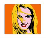 Tamatina Multicolor Modern Art Britney Spears Abstract Unframed Art Canvas Painting - 36X30 Inch