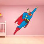 Decor Villa Supperman Wall Sticker & Decal (PVC Vinyl,Size-58 Cm X 50 Cm)