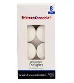 Thirteenkcanddle Natural Soy Wax Vegan Tea Light Candles Unscented Tealight