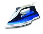 Usha Steam Pro SI 3820 Steam Iron 2000 W With Easy-Glide Durable Ceramic Soleplate, Powerful Steam Output From 73 Steam Vents, 280 Ml Water Tank (Blue)