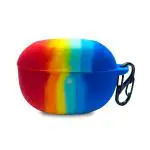 Kolorcase Realme Buds Air 3 Rainbow Silicone Case Cover with Hook