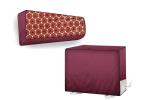 The Furnishing Tree Daikin 1.5 Ton Multicolor Packed PVC Indoor and Outdoor Split AC Cover Set (25.4 x 92.7 x 1 cm) (TFT_Split_Daikin8_In3_Out4_Maroon_N64)