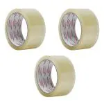 HEPINES Transparent Tape 2 inches Width, 100-meter Length, Pack of 3 (Premium Quality | All Packaging | Home, Office and Industrial Uses)