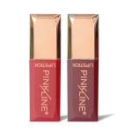Pink Line Matte Last High-Shine Pigment Velvety Nude Waterproof Long Wear Lipsticks Make Up Set (Antique Red, Cherry Red) pack of 2